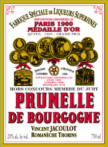 Prunelle de Bourgogne label