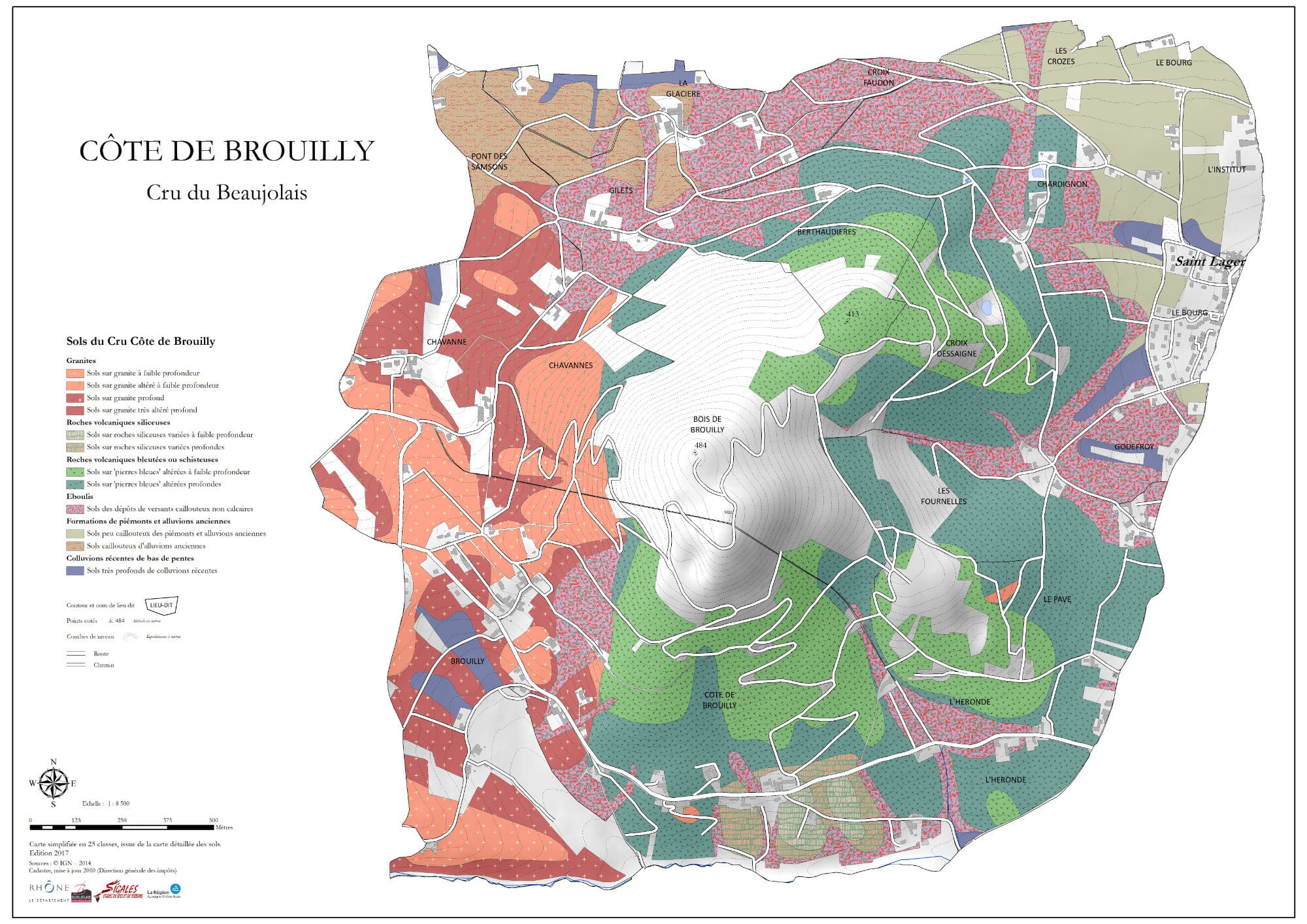 Côte de Brouilly Map